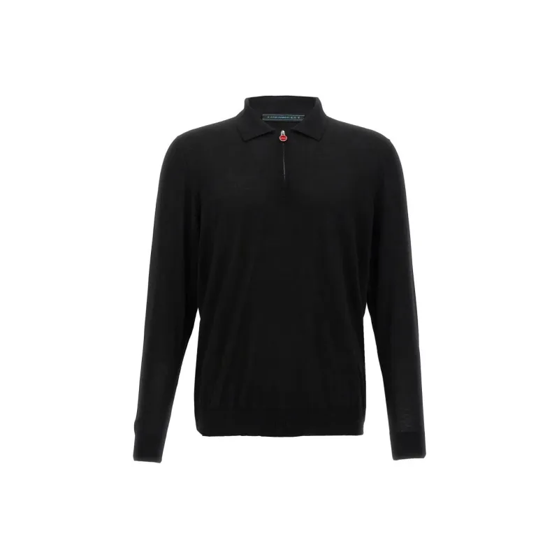 KITON Zipped Knitted Polo Shirt-0