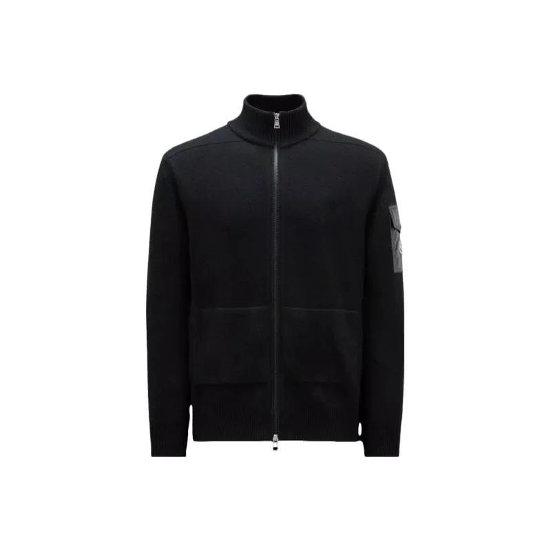 Moncler Logo patch Fine knit Jacket-0