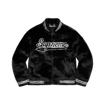 Supreme Faux Fur Varsity Jacket