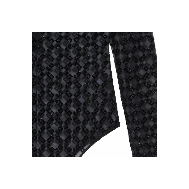 Givenchy Monogrammed Sheer Long Sleeve Top-1