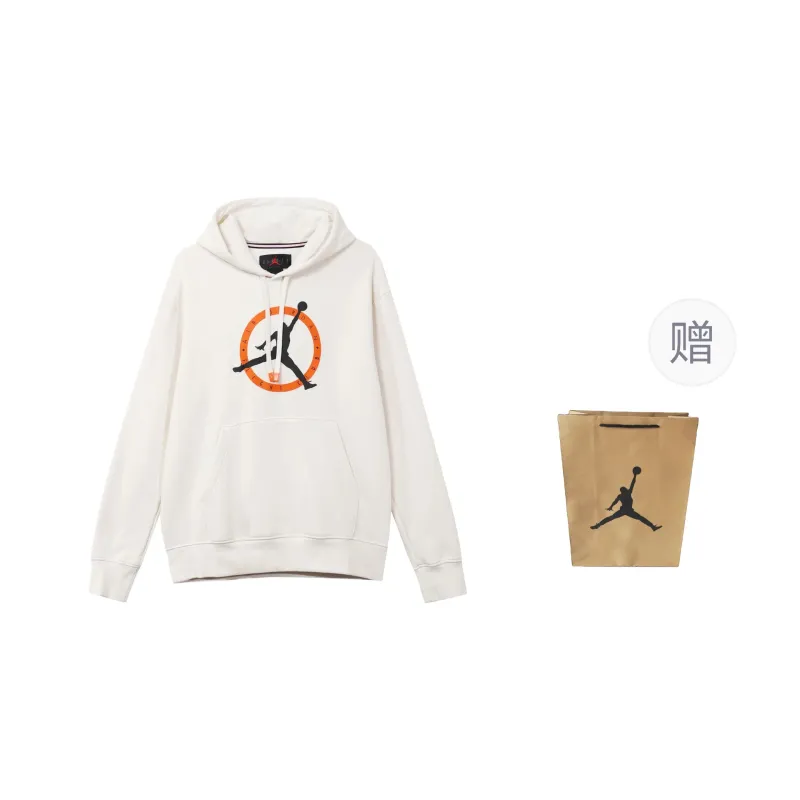 Jordan Flt Mvp Gfx Flc Po Sweatshirt Men's Phantom Gray White With Gift Bag-0