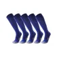 Long Shaft Soccer Socks Colorful Blue 5 Pack