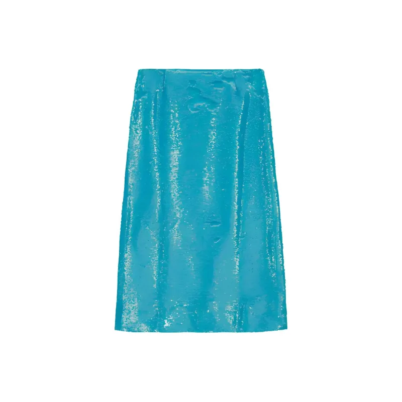 GANNI Sequins Skirt 'Blue'-1
