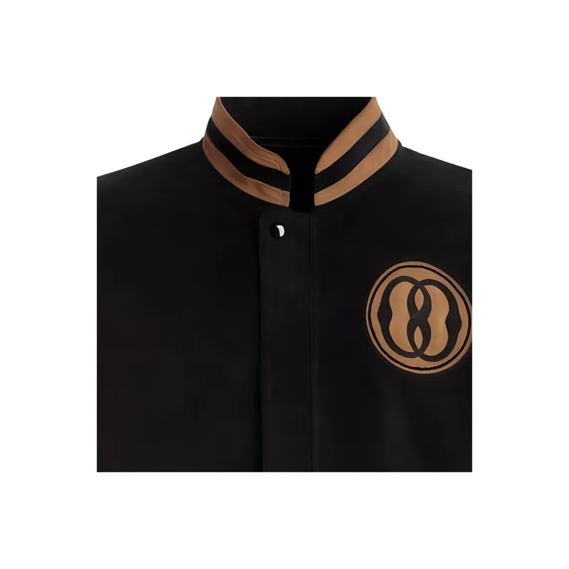 BALLY Emblem Logo patch Suede Bomber Jacket-2