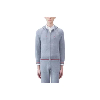 THOM BROWNE Cashmere Knitted Zip up Hoodie