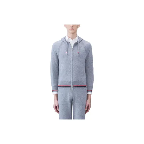THOM BROWNE Cashmere Knitted Zip up Hoodie