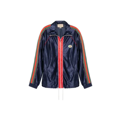 GUCCI Shiny Jersey Jacket With Web