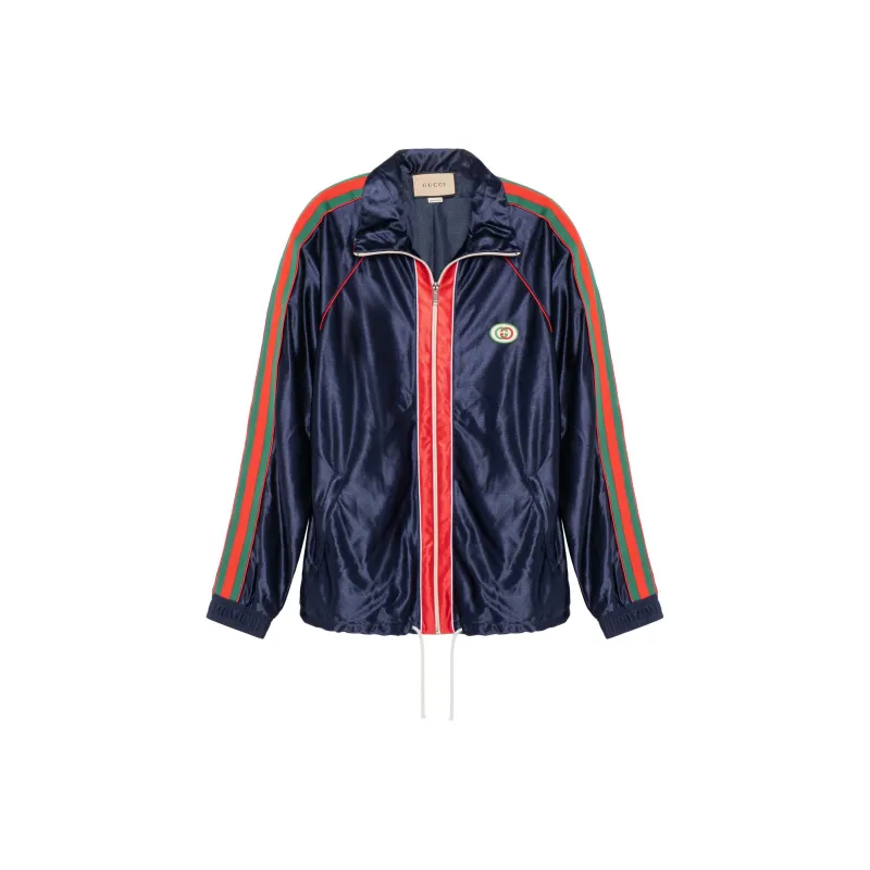 GUCCI Shiny Jersey Jacket With Web-0