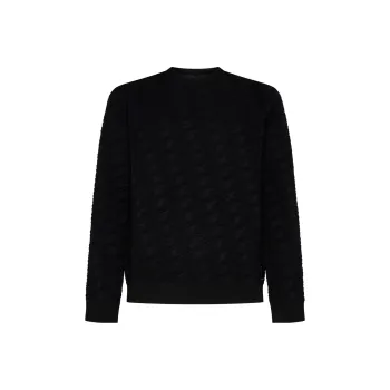 FENDI Monogram Jacquard Crewneck Sweater