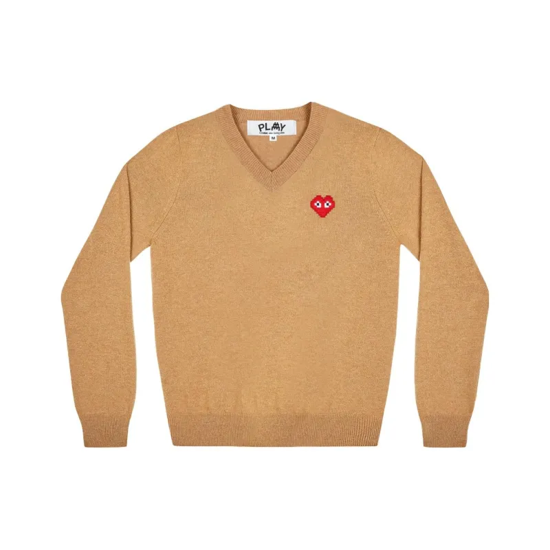 CDG Play Sweaters Men Khaki-0