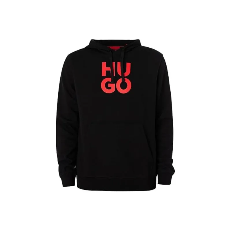 HUGO BOSS Logo-Printed Drawstring Hoodie-0