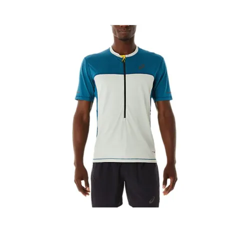 Asics MEN'S FUJInormal SHORT SLEEVE TOP Polo Shirt Men's Ink Blue-green Color