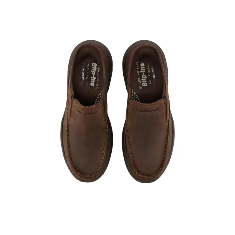 Skechers ArchFit Low Top Casual Shoes Men's Brown-4