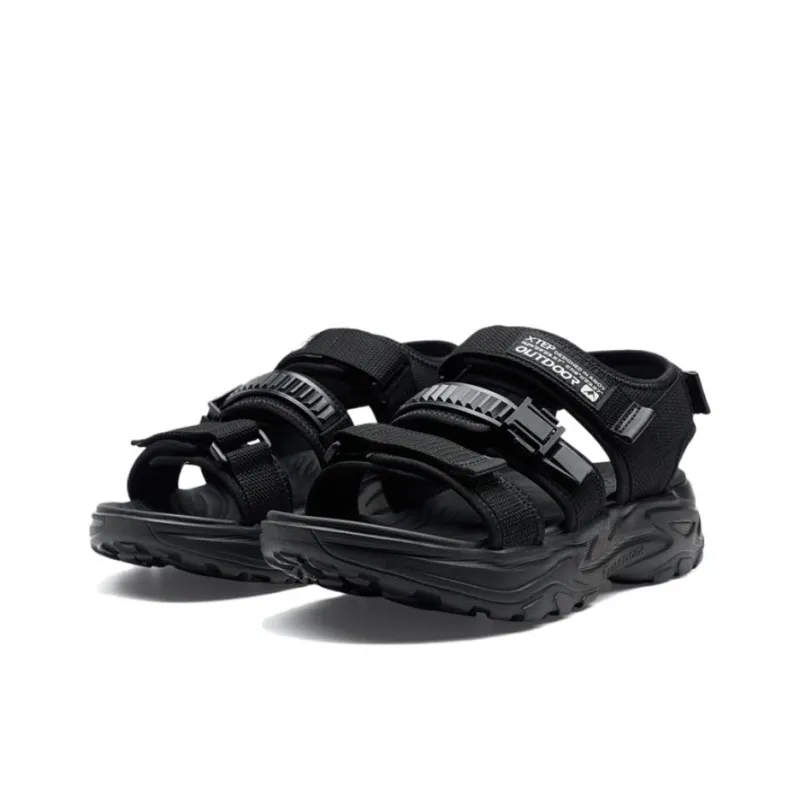 XTEP Skyward Beach Sandals Men Black-2