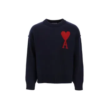 AMIPARIS Ami De Coeur Felted Merino Wool Sweater