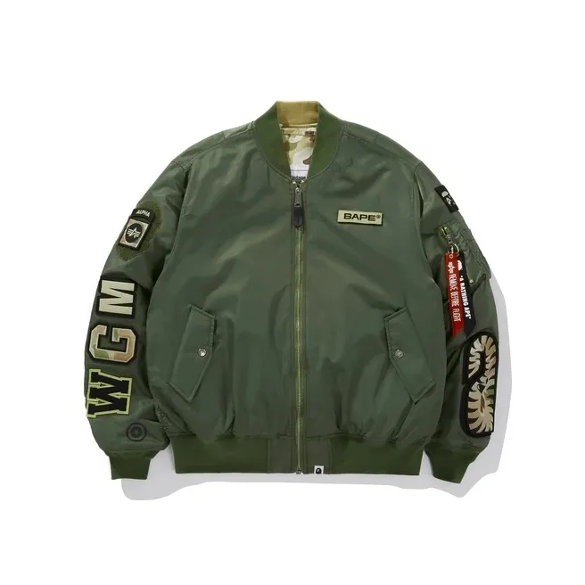 Alpha Industries X A BATHING APE Jackets Men Camouflage Army Olive-0