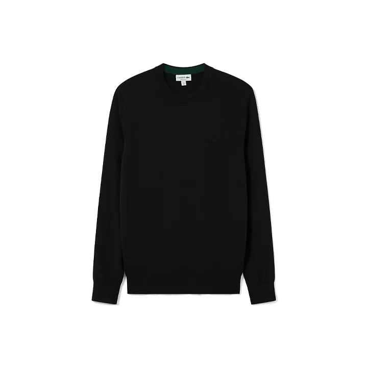 LACOSTE Logo Patch Crewneck Knitted Jumper-0