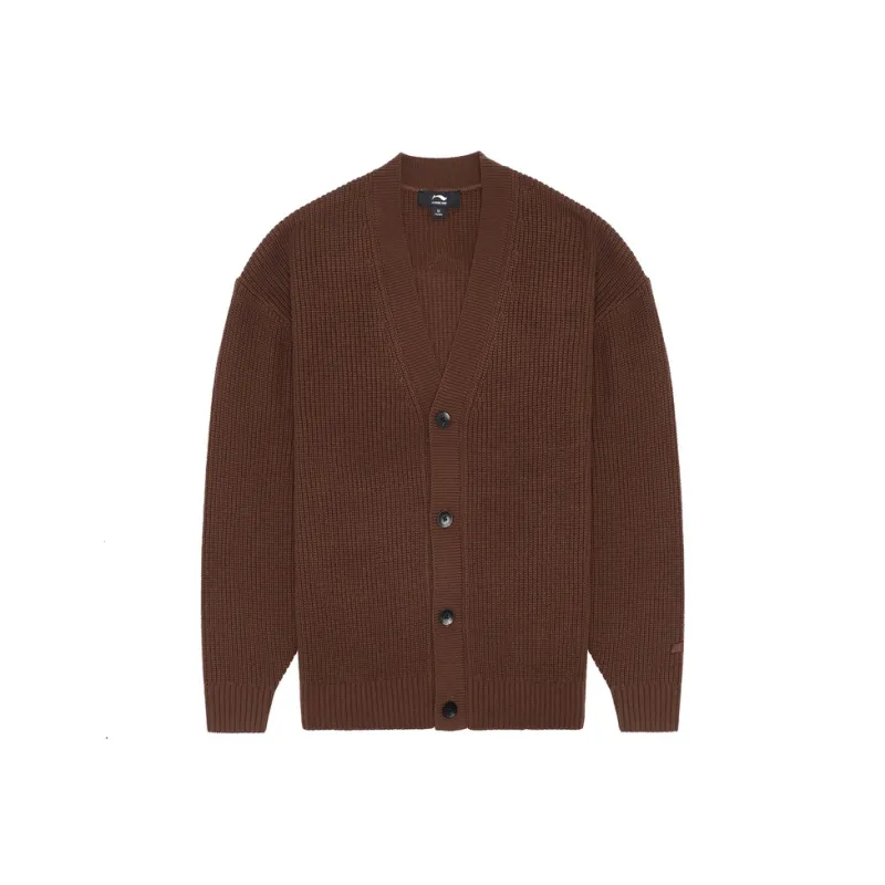 LI NING 1990 Classic Collection Cashmere Sweaters Men Milk Coffee Umber-0