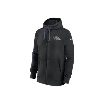 Nike Baltimore Ravens Sideline Team Issue Club Men's Nike Full Zip Hoodie