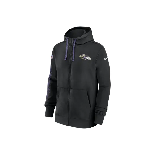 Nike Baltimore Ravens Sideline Team Issue Club Men's Nike Full Zip Hoodie