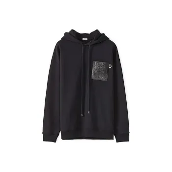 LOEWE Anagram Leather Patch Hoodie