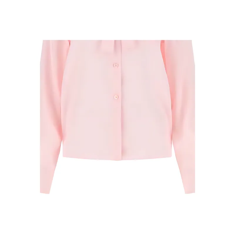 PRADA Buttoned Tie Long-Sleeved Shirt-3
