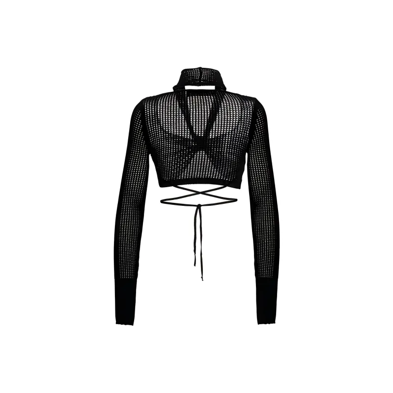ANDREĀDAMO Open Knit Long Sleeved Cardigan-1