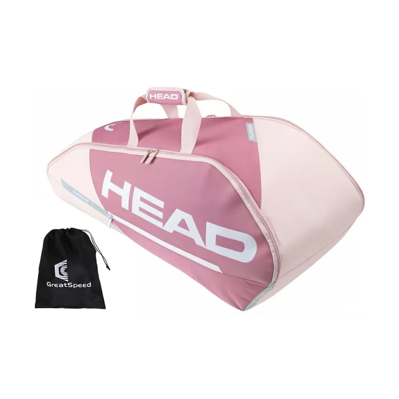 HEAD Polyester With PU Double Shoulder Tennis Racket Bag Large Size Unisex-5