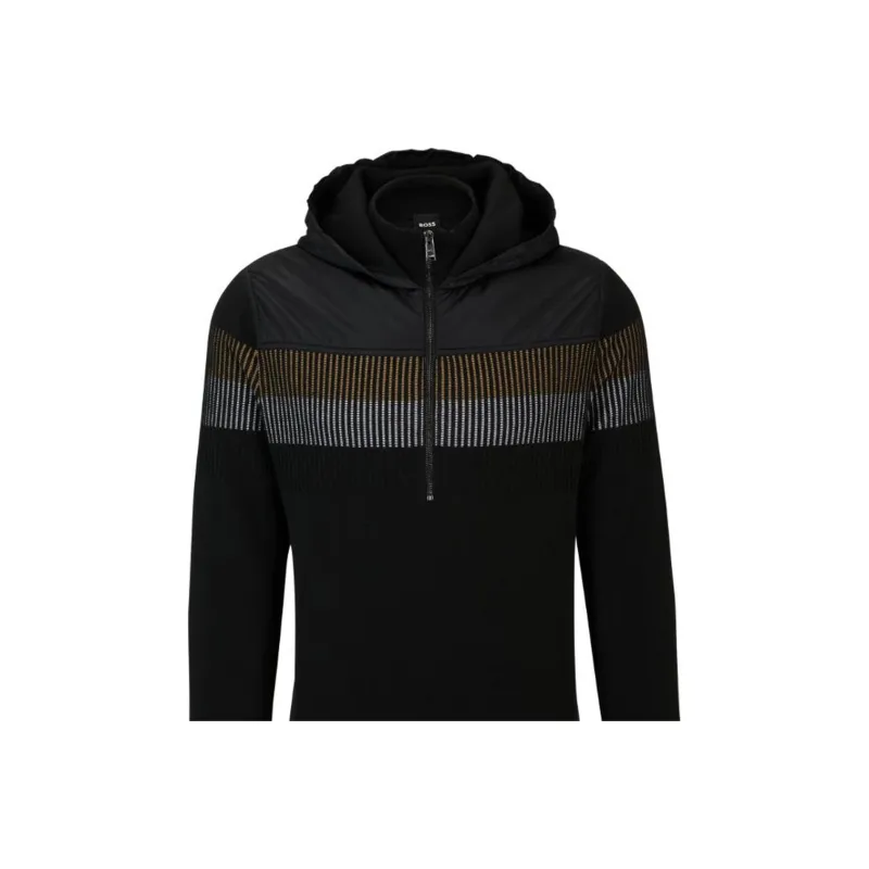 Boss Half zip Knitted Hoodie-2