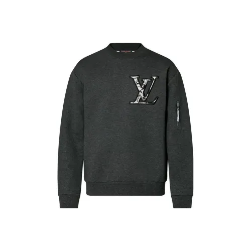 LOUIS VUITTON 2010s LV appliqué Sweatshirt