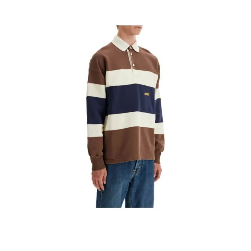 AUTRY Striped Jersey Polo Shirt-0