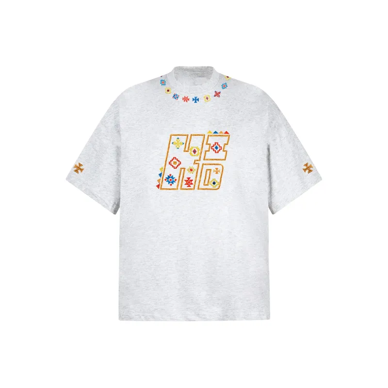 KIRHNE T Shirt Unisex White Gray-3