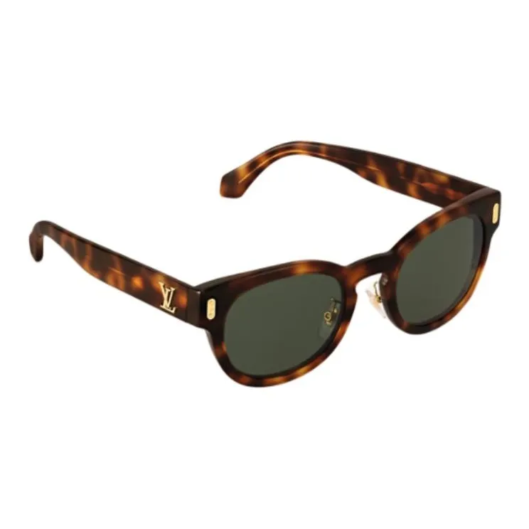 LOUIS VUITTON Acetate Metal Parts Round Sunglasses Men's Tortoiseshell-1