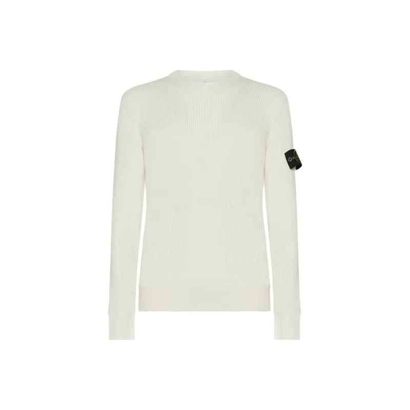 STONE ISLAND Logo Patch Crewneck Knitted Jumper-0