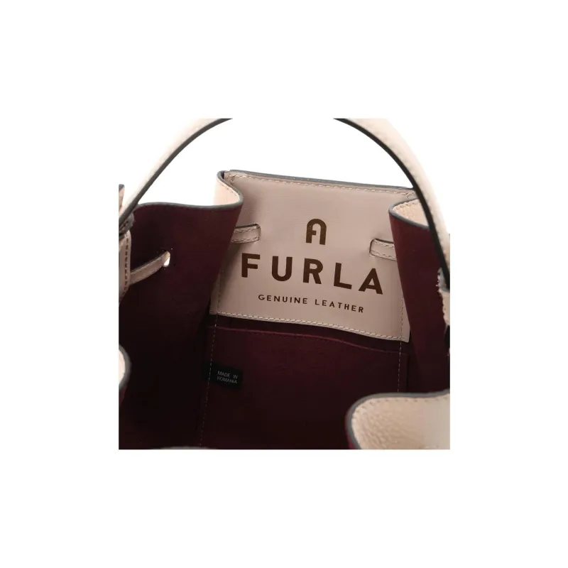 Furla Miastella Cow Leather Bucket Bag Handbag Shoulder Bag Crossbody Bag Mini Women's Ecru-4