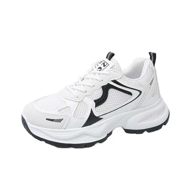 BINGO DUCK Slip Resistant And Breathable Low Top Chunky Sneakers Women's-20