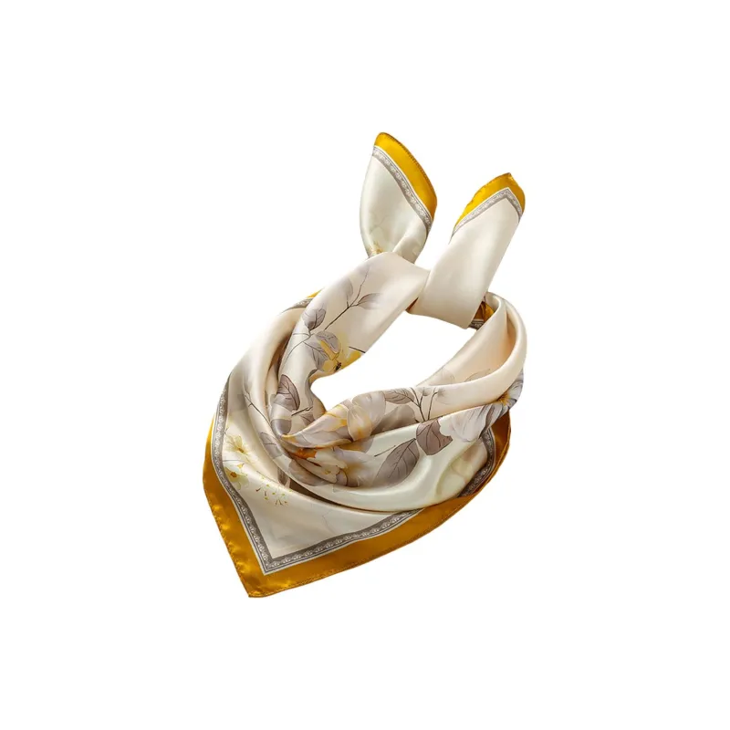 Red Bean Mulberry Silk Scarves Women's-11