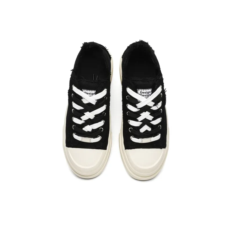 Rummaden Slip Resistant, Abrasion Resistant, Lightweight, Breathable Low Top Skateboard Shoes Unisex Black-3