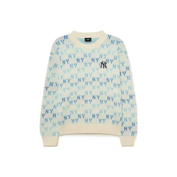 MLB Knitwear Unisex Dark Cream
