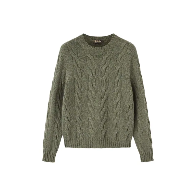 Loro Piana Napier FW24 Cashmere Sweater Men's Green-0