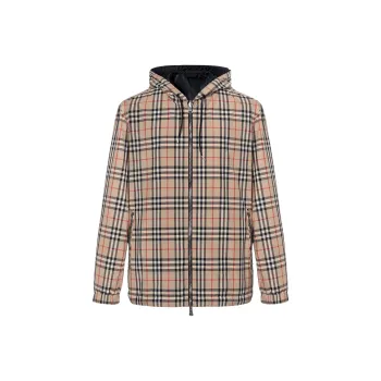 Burberry Check Reversible Hooded Jacket