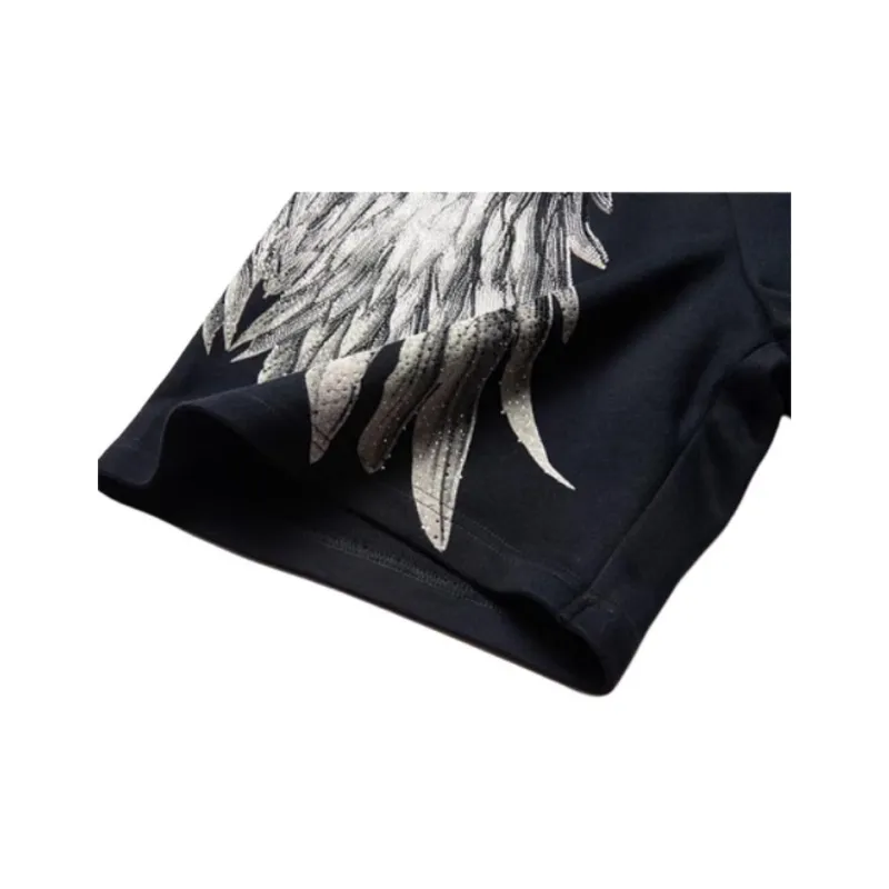 TCH Casual Shorts Unisex Black Base With Silver Logo-4