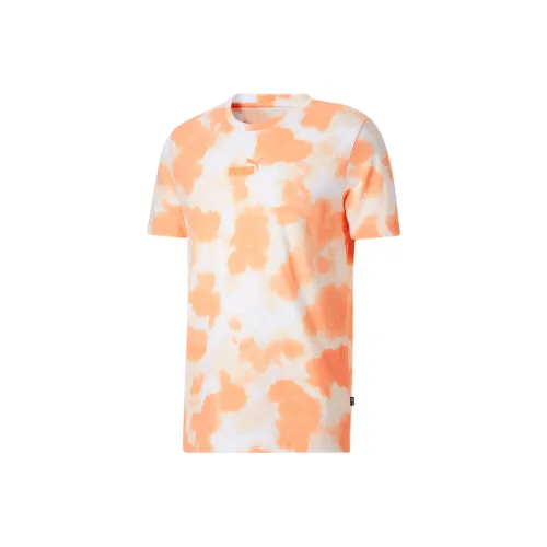 PUMA Cloud Tie Dye T-Shirts Men Orange