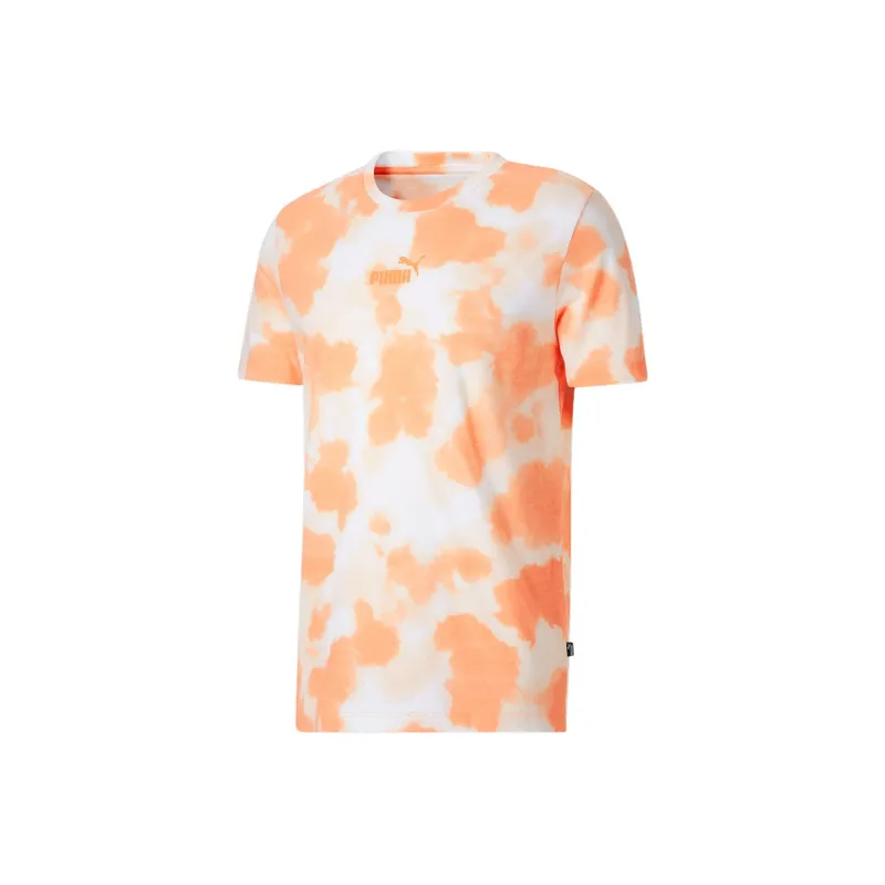 PUMA Cloud Tie Dye T-Shirts Men Orange-0