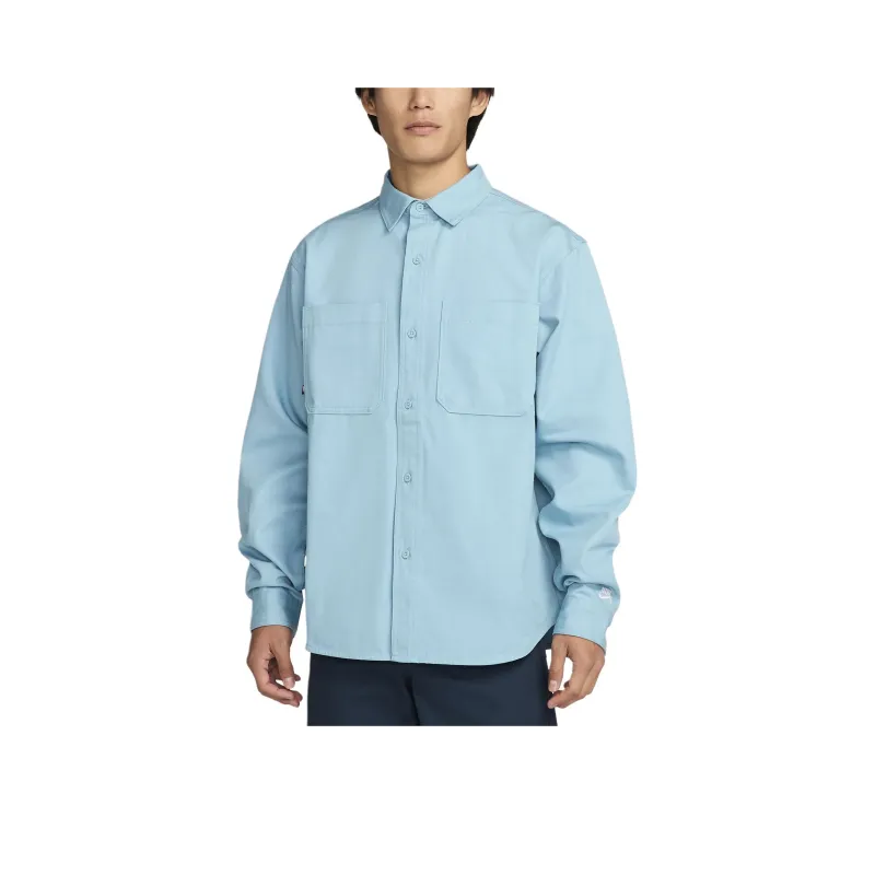 Nike SBwoven Shirt Men's Denim Blue Turquoise-0