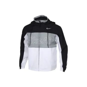 Nike Jackets Men Black White Gray Patchwork