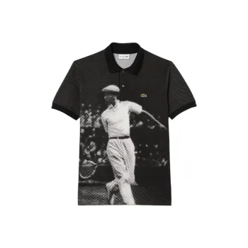 LACOSTE René LACOSTE print Polo Shirt