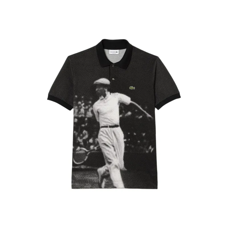 LACOSTE René LACOSTE print Polo Shirt-0