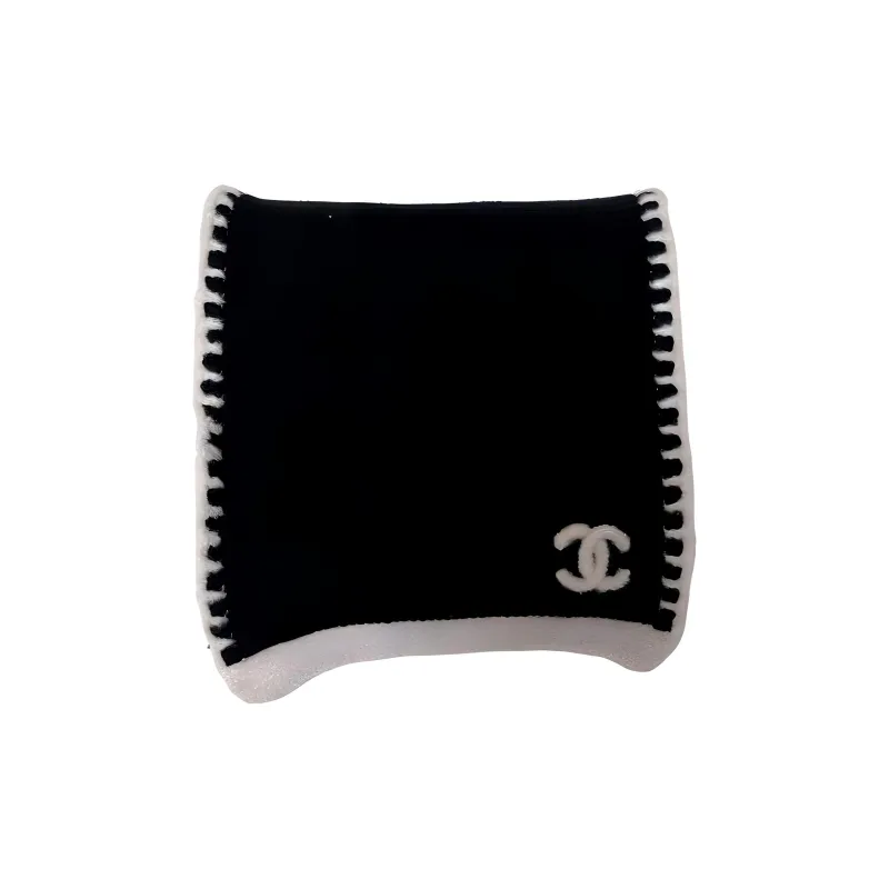 CHANEL Knit Scarves Women's Black-1