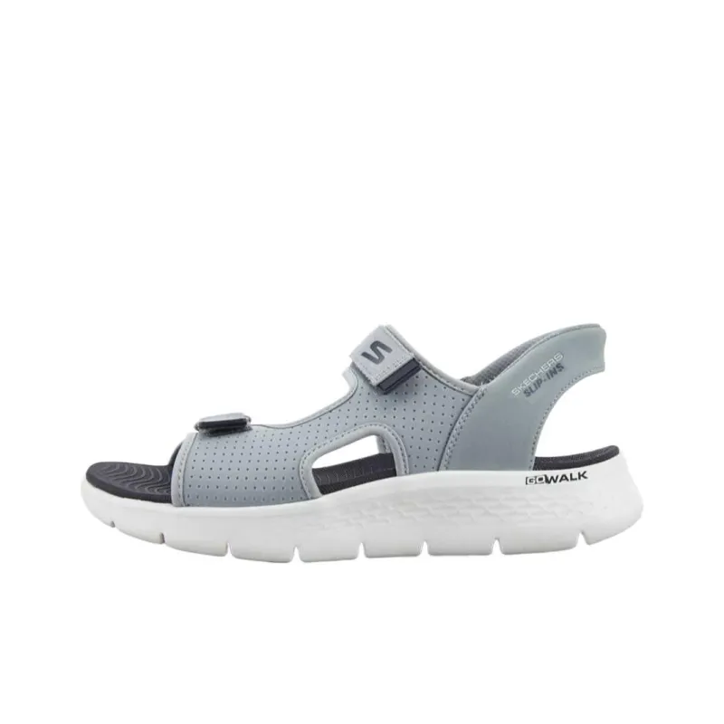 Skechers Go Walk Fle Beach Sandals Men's Light Gray Blue-0